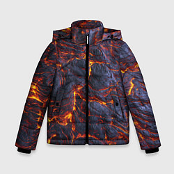 Куртка зимняя для мальчика Вулканическая лава, цвет: 3D-черный