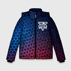 Зимняя куртка для мальчика GTA неоновые соты