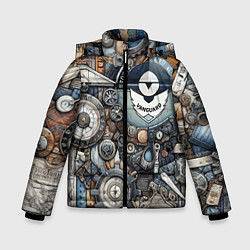 Зимняя куртка для мальчика Механистический паттерн - авангард нейросеть