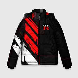 Куртка зимняя для мальчика Nissan GTR - Cyber, цвет: 3D-светло-серый