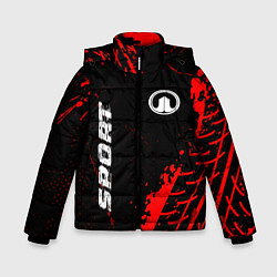 Куртка зимняя для мальчика Great Wall red sport tires, цвет: 3D-черный