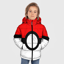 Куртка зимняя для мальчика Pokeball texture, цвет: 3D-светло-серый — фото 2