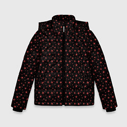 Зимняя куртка для мальчика Чёрный с розовыми звёздочками