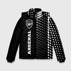 Куртка зимняя для мальчика Arsenal sport на темном фоне по-вертикали, цвет: 3D-черный