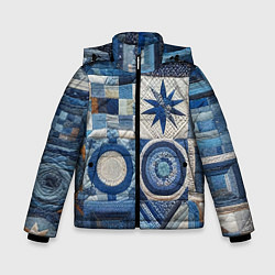 Зимняя куртка для мальчика Denim patchwork - ai art