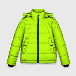 Зимняя куртка для мальчика Яркий салатовый с лёгким затемнением