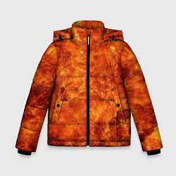 Зимняя куртка для мальчика Пламя 8бит текстура