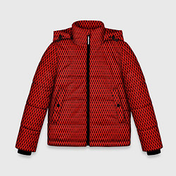 Зимняя куртка для мальчика Красно-чёрный имитация сетки