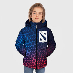 Куртка зимняя для мальчика Dota неоновые соты, цвет: 3D-черный — фото 2