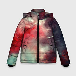 Куртка зимняя для мальчика Космическая аномалия, цвет: 3D-красный