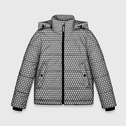 Куртка зимняя для мальчика Кольчуга серый, цвет: 3D-черный