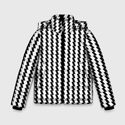 Зимняя куртка для мальчика Чёрно-белые вертикальные полосы