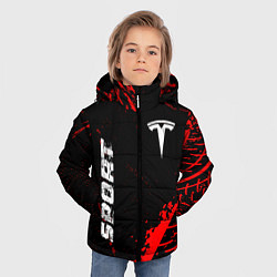 Куртка зимняя для мальчика Tesla red sport tires, цвет: 3D-черный — фото 2