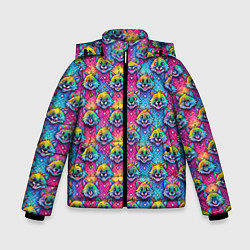 Куртка зимняя для мальчика Фурри мордочки лисички, цвет: 3D-светло-серый