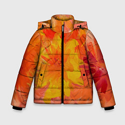 Куртка зимняя для мальчика Абстракция цветы мастихин, цвет: 3D-светло-серый