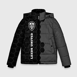 Куртка зимняя для мальчика Leeds United sport на темном фоне по-вертикали, цвет: 3D-черный