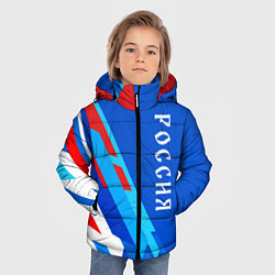 Куртка зимняя для мальчика Абстрактный триколор Россия, цвет: 3D-черный — фото 2