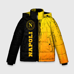Куртка зимняя для мальчика Napoli - gold gradient по-вертикали, цвет: 3D-черный