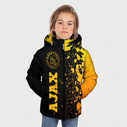 Куртка зимняя для мальчика Ajax - gold gradient по-вертикали, цвет: 3D-черный — фото 2