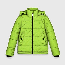 Куртка зимняя для мальчика Яркий салатовый текстурованный, цвет: 3D-светло-серый
