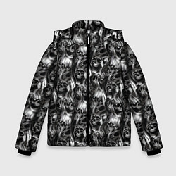 Куртка зимняя для мальчика Smoke skulls, цвет: 3D-черный