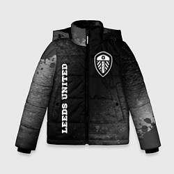 Куртка зимняя для мальчика Leeds United sport на темном фоне вертикально, цвет: 3D-черный