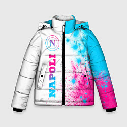 Куртка зимняя для мальчика Napoli neon gradient style по-вертикали, цвет: 3D-черный