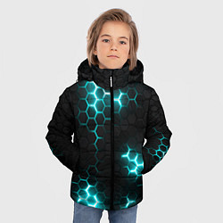 Куртка зимняя для мальчика Дед спейс - текстура нанокостюма, цвет: 3D-черный — фото 2
