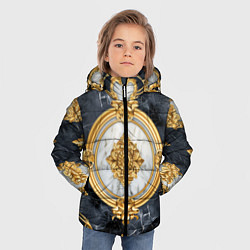 Куртка зимняя для мальчика Классические узоры лакшери текстура, цвет: 3D-красный — фото 2