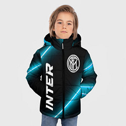 Куртка зимняя для мальчика Inter неоновые лампы, цвет: 3D-черный — фото 2