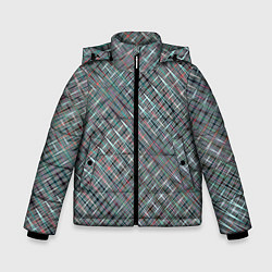 Куртка зимняя для мальчика Тёмный бирюзовый текстурированный, цвет: 3D-черный