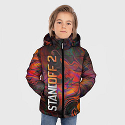 Куртка зимняя для мальчика Standoff 2 - Oil Sheen pattern, цвет: 3D-красный — фото 2