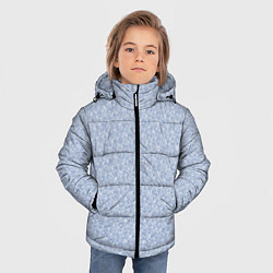 Куртка зимняя для мальчика Светлый серо-голубой в мелкий рисунок, цвет: 3D-светло-серый — фото 2