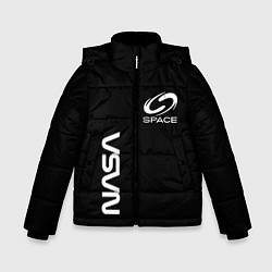 Зимняя куртка для мальчика Nasa space logo white