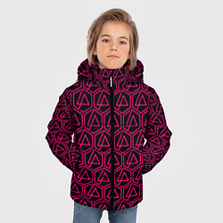 Куртка зимняя для мальчика Linkin park pink logo, цвет: 3D-красный — фото 2