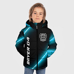 Куртка зимняя для мальчика Bayer 04 неоновые лампы, цвет: 3D-черный — фото 2