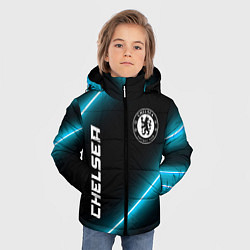 Куртка зимняя для мальчика Chelsea неоновые лампы, цвет: 3D-черный — фото 2
