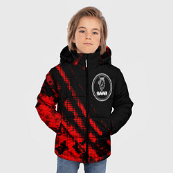 Куртка зимняя для мальчика Saab sport grunge, цвет: 3D-красный — фото 2