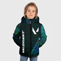 Куртка зимняя для мальчика Valorant glitch blue cybersport, цвет: 3D-черный — фото 2