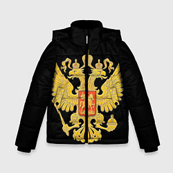 Куртка зимняя для мальчика Герб России: золото, цвет: 3D-красный