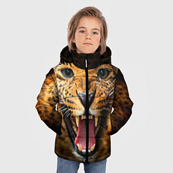 Куртка зимняя для мальчика Рык леопарда, цвет: 3D-черный — фото 2