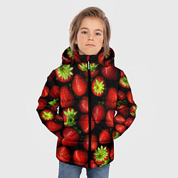 Куртка зимняя для мальчика Клубничка, цвет: 3D-светло-серый — фото 2