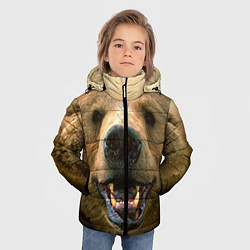 Куртка зимняя для мальчика Взгляд медведя, цвет: 3D-черный — фото 2