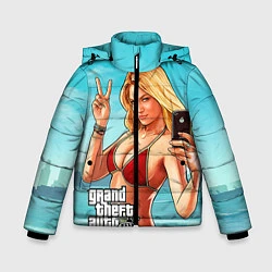 Куртка зимняя для мальчика GTA 5: Selfie Girl, цвет: 3D-красный