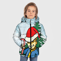 Куртка зимняя для мальчика Fallout Christmas, цвет: 3D-черный — фото 2