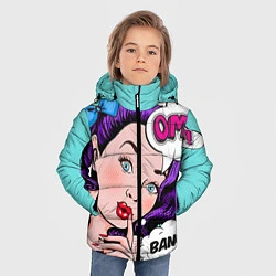 Куртка зимняя для мальчика PO ART, цвет: 3D-черный — фото 2