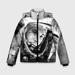 Куртка зимняя для мальчика Юрий Гагарин, цвет: 3D-светло-серый
