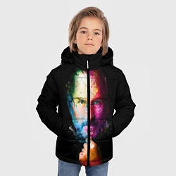 Куртка зимняя для мальчика Стив Джобс, цвет: 3D-черный — фото 2