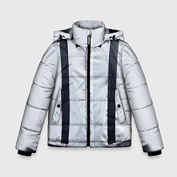 Куртка зимняя для мальчика Рубашка с подтяжками, цвет: 3D-черный