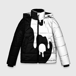 Куртка зимняя для мальчика Инь Янь, цвет: 3D-светло-серый